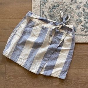 Striped Coastal Free People Wrap & Tie Skirt